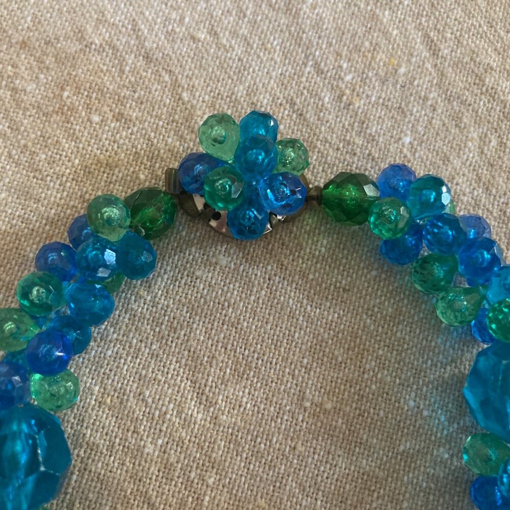 Vintage West Germany Bead Cluster Necklace - Picture 12 of 16